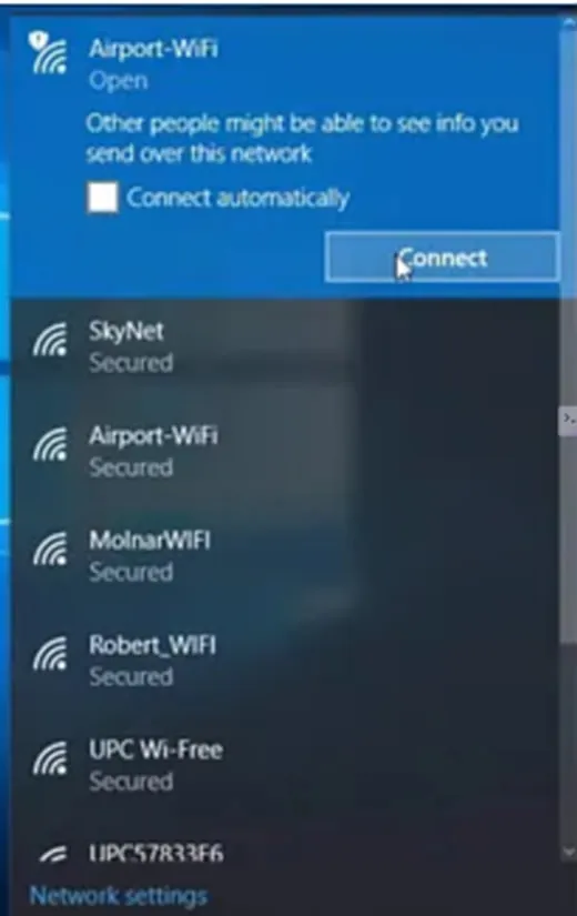 Fake access point running inside the isolated lab