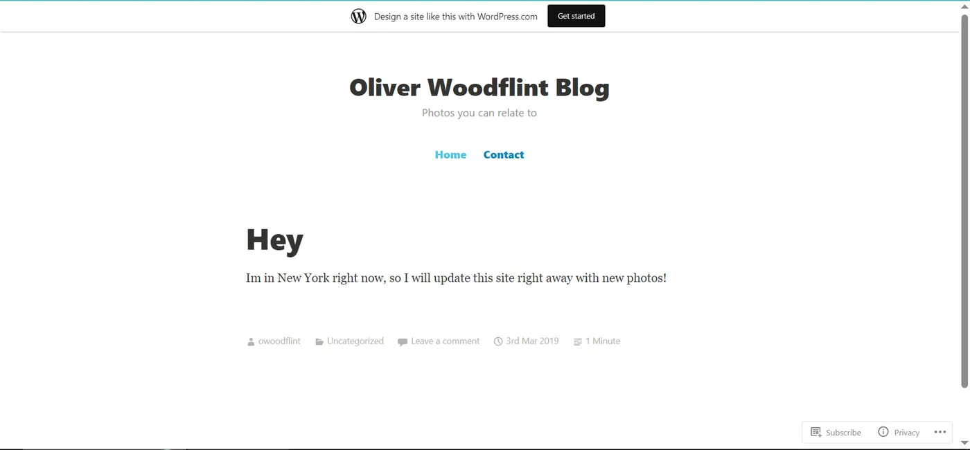 WordPress Blog Post